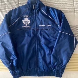 Blue Maple Leafs Windbreaker Jacket